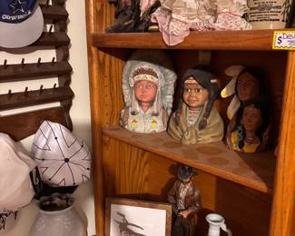 Collector Indian Busts and dolls