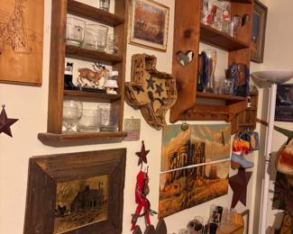 Framed prints, collectible shot glasses and more