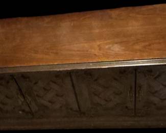Antique carved oak chest