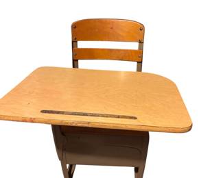 Old antique wooden desk