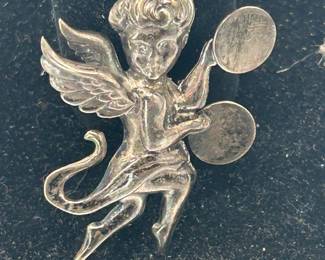Sterling silver angel pin
