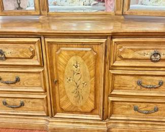 vintage Stanley dresser floral design with mirror