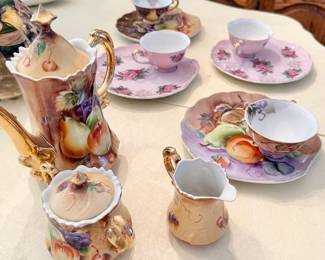 Lefton heritage china fruit tea set