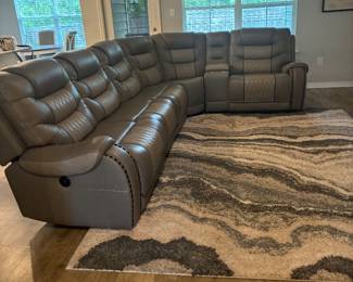 Living Room Leather Sectional 