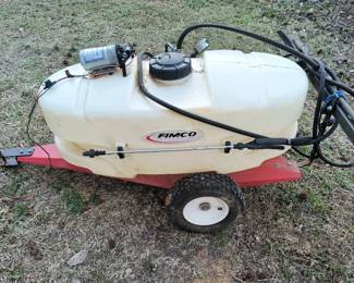 Fimco pull behind sprayer with wand and boom pole