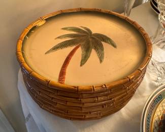Tommy Bahama Palm Tree Plates (8pc)