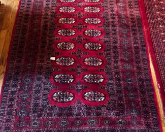 Hand-woven Pakistani Bokhara Wool Rug (78”L x 50”W)