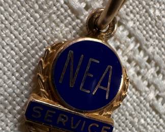 10K Gold NEA Service Pendant