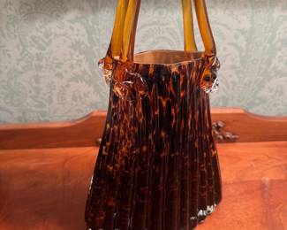 Hand Blown Art Glass Handbag