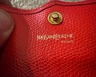 Yves St. Laurent Red Leather Wallet
