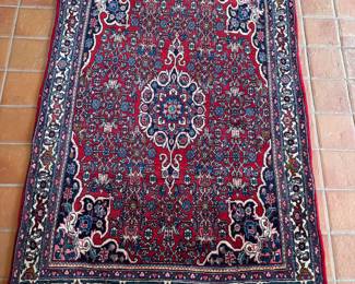 Hand-woven Persian Tabriz Wool Rug (62"L × 42”W)