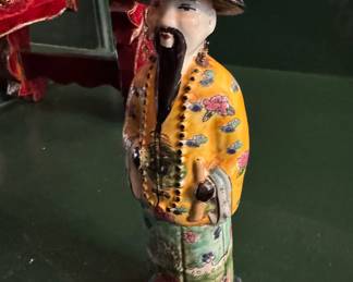 Chinese Sanxing (Three Star) Porcelain Deity Statues