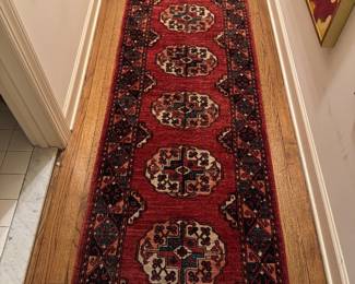 Hand Woven Bokhara Wool Runner (122"L × 30"W - 1 of 3)