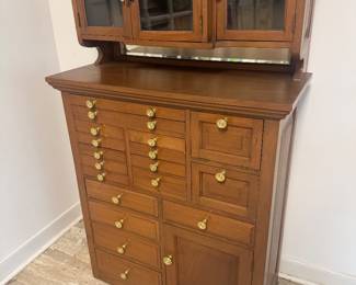 17 Drawer / 6 Door Dental Cabinet (36"W x 15.5"D x 57"H)