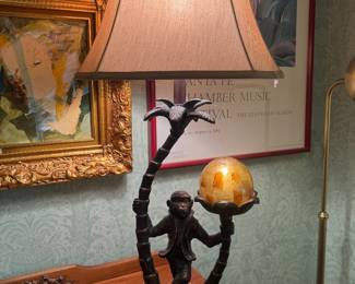 Vintage Double Light Monkey Lamp