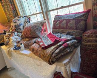 Massive Collection of Linens, Blankets, Pillows & Bedding