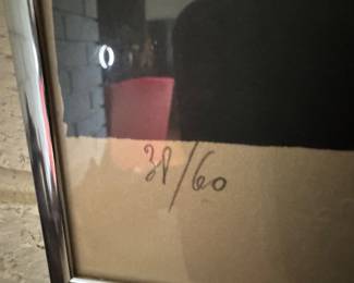 Framed Original Abstract Etching Signed Max Papart - Edition 38/60 (20"W x 28"H)