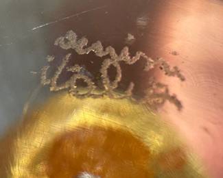 Tapio Wirkkala for Venini "Uova con Sfera d'Oro" 24K Gold Leaf Glass Egg - Signed Venini Italia