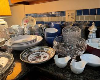 Huge Collection of Dinner Ware, Bowls, Pots, Pans & Accessories