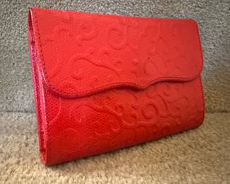 Yves St. Laurent Red Leather Wallet