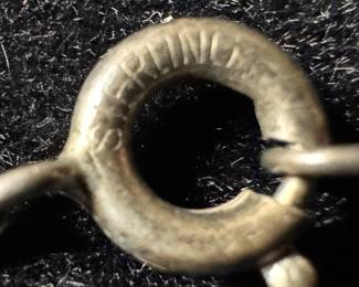 Sterling Silver Necklace with Eisenberg Swarovski Crystal Pendant