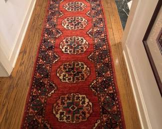 Hand Woven Bokhara Wool Runner (122"L × 30"W - 2 of 3)