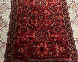 Hand-woven Persian Mahal Wool Rug (78"L × 50”W)