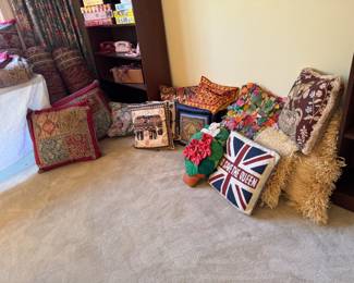 Massive Collection of Linens, Blankets, Pillows & Bedding