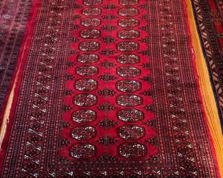 Hand-woven Pakistani Bokhara Wool Rug (78”L x 50”W)