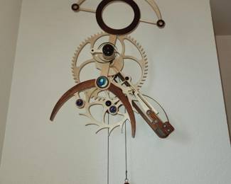"Space Time Continuum" Kinetic Sculpture Clock by Clayton Boyer