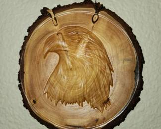 Carved wood wall decor