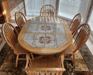 Tile top kitchen table