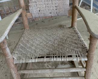 #34	AS IS basket weave rocker	 $35.00 			