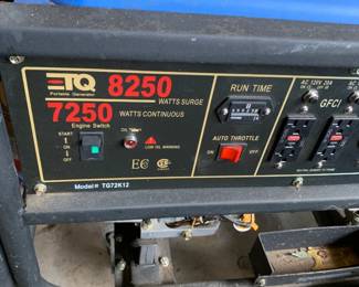 #80	Portable Generator ETQ model TG72K12	 $250.00 			