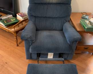 #4	Blue Lazy Boy recliner, gap front. As Is	 $45.00 			