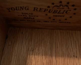 #6	End table w 1 drawer by Young Republic 21x27x22"	 $100.00 	   	  	 