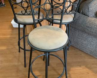 #39	3 Swivel bar chairs 30" tall	 $40.00 			