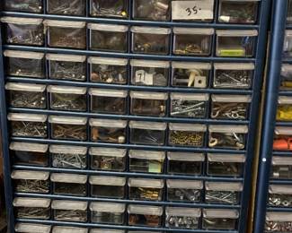 #71	60 Drawer utility cabinet w contents	 $35.00 			