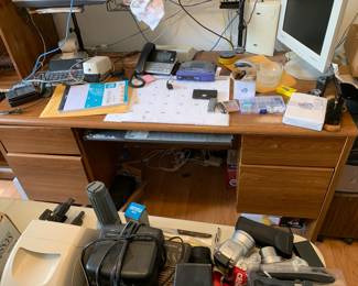 #64	Desk 4 Drawers and pullout shelf as is finish YOU MOVE 60x29x30	 $25.00 			