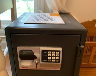 #14	Fire proof safe w key and combo 16x19x18" model A3817	 $45.00 			