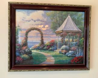 #10	John Baccheo floral and water print 33x27"	 $30.00 			