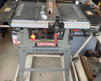 #91	Craftsman 2.7 table saw on wheeled stand	 $175.00 			