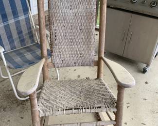 #34	AS IS basket weave rocker	 $35.00 			