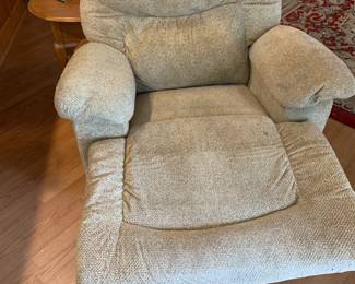 #3	Lazy Boy recliner Cream. Continous front, 	 $75.00 			