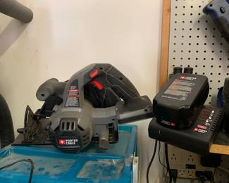 #122	Porter Cable battery powered circular saw	 $35.00 			