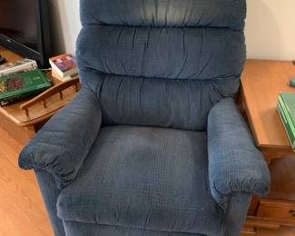 #4	Blue Lazy Boy recliner, gap front. As Is	 $45.00 			
