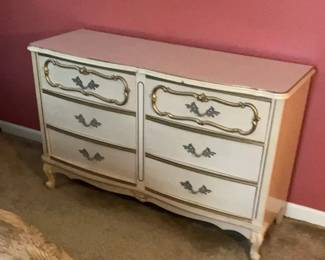 Vintage Sears French Provincial 6 Drawer Dresser
