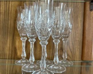 6 Mikasa Versailles Champagne Flutes
