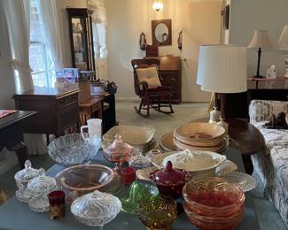 rare glass, red, uranium glass