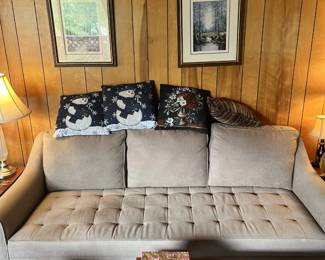 couch, art, coffee table